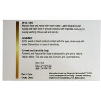 Organic Naturals Turmeric and Carrot Bar Soap